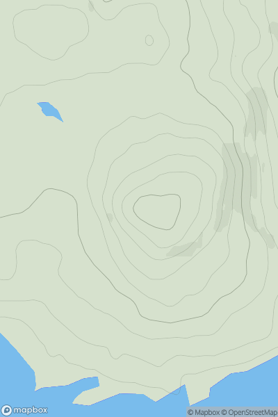 Thumbnail image for Craig Dhu [Carrick and Galloway] showing contour plot for surrounding peak